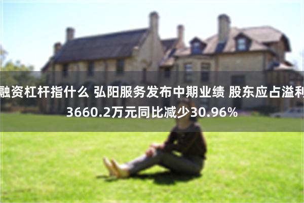 融资杠杆指什么 弘阳服务发布中期业绩 股东应占溢利3660.2万元同比减少30.96%