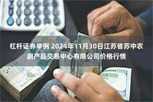 杠杆证券举例 2024年11月30日江苏省苏中农副产品交易中心有限公司价格行情